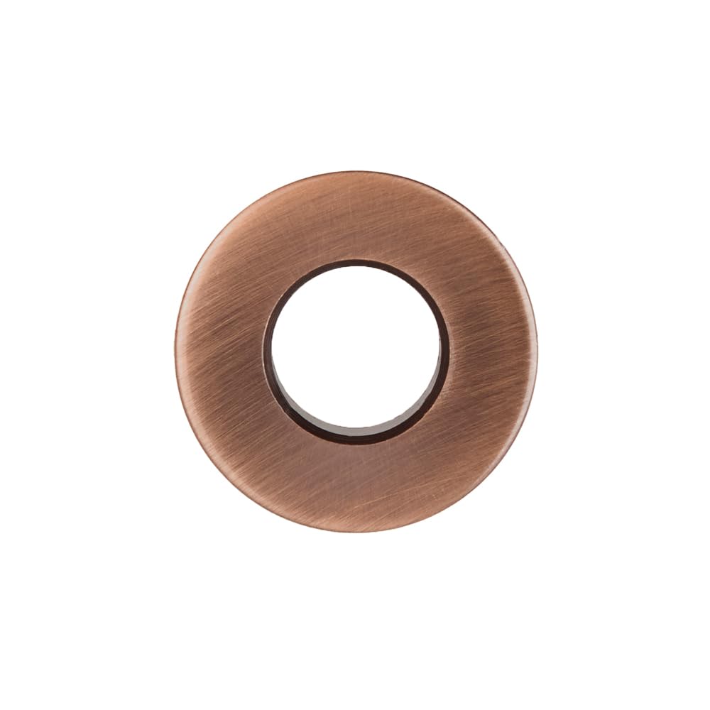 Milano Brushed Copper Bathroom Basin Sink Round Overflow Ring