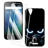 OAGELIM 2er Pack Bildschirm Schutzfolie + Hülle Kompatibel mit Acer Liquid Z630 (5.5 Zoll) Künstlerisch Bedruckte Hülle & Gehärtetes Glas Kratzfest (Ziel)