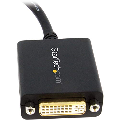 StarTech.com DisplayPort to DVI-D Adapter - 1920x1200 - Passive DVI Video Converter with Latching DP Connector (DP2DVI2),Black