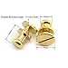 LQ Industrial 8PCS Solid Brass Sam Browne Button Screw Studs Nail Round Rivets for DIY Leather Craft Belt Wallet Handbag 6x8x8mm