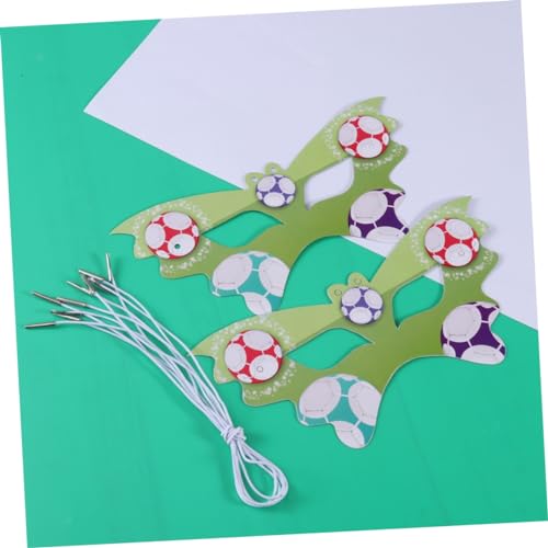 ADOCARN 6 Peças Fantasias De Halloween Tapa-Olho Cartão Colecionável Bandeira Adereços Futebol Infan