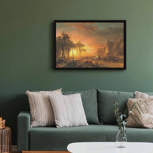 Toile Émigrants traversant les plaines Albert Bierstadt cadre 40x60 - 6
