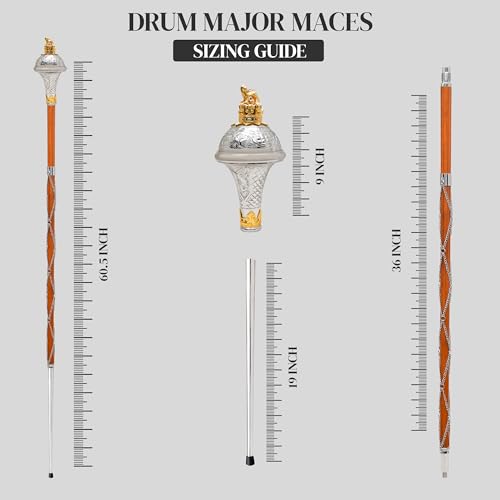 American Maces, Drum Major Maces (Embossed Head) - Thumbnail 5