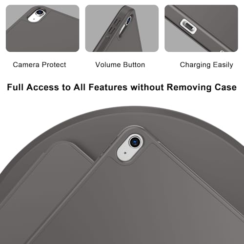 Image of ToaPoia Case for iPad (A16) 11 Inch 2025 /iPad 10th Generation 10.9 Inch 2022, Slim Trifold Stand Protective Cover with Pencil Holder and Soft TPU Back,Support Auto Sleep /Wake (Space Gray)