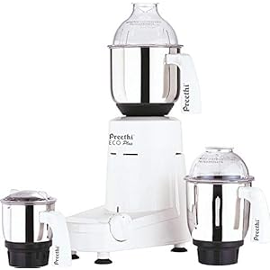 Preethi Eco Plus Mixer Grinder 110 Volts – Free Service Kit Included (3 Jar with Extra 1.75L Jar)