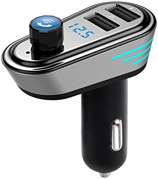 GXY KIT Car Charger 36W 2 USB 5V 3.1A with Wireless Bluetooth FM Transmitter for Radio, Hands Free Calling