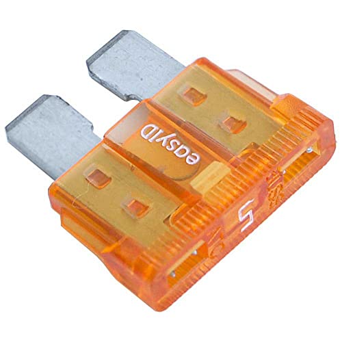 Blue Sea Systems 5292 EasyID Illuminating ATC Fuse, 5 Amp, 2 Pack Orange