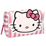 Hello Kitty – Trousse de Toilette Fille avec Fermeture Zippée – Trousse Cosmétique Hello Kitty Rose – Pochette Maquillage Enfant – Idée Cadeau Fille