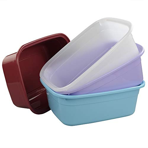 Saedy 14 Qt Plastic Dish Pan, Pack Of 4 #TOP8