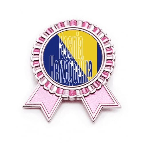 Broche drapeau de la Bosnie-Herzégovine Rose idéale pour vos vestes et costumes