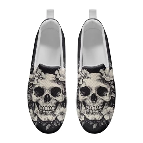 Forchrinse Skull Loafers for Women Comfort Fitness Walking Sneakers Platform Shoes Casual Wedges Shoe2