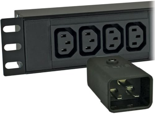 PDU Online 8 Way C13 19" Horizontal Rack Mount PDU - 16amp IEC C20