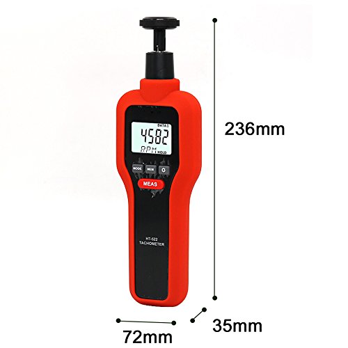 Mengshen Digital Tachometer, 2 In 1 Non-Contact & Contact Tach Rotation Speed Measurement Rpm Meter #TOP4