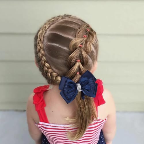 Pinzas con moños delicados para cabello 4.5 pulgadas set de 2 miniatura 2