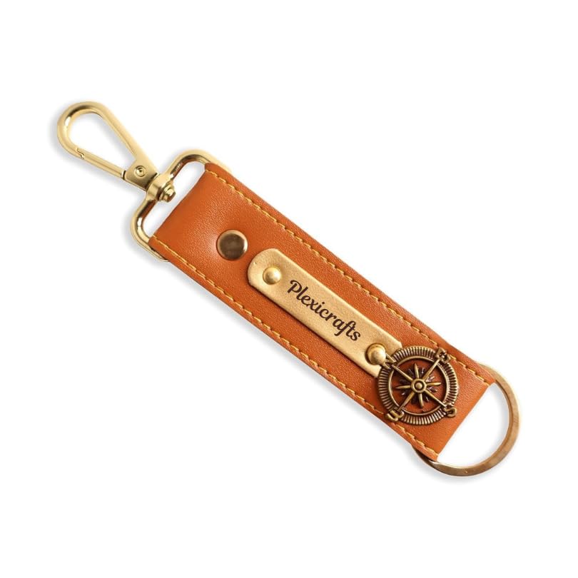 Men's Leather Keychain Name Leather Keychain for Mens | Personalized Keychains with Printed Customized Keychains for Men | Customised Gift Set for Men with Name & Charm-image-33