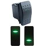 Green Led 7 pin ON/Off/ON DPDT Rocker Switch for NARVA ARB Carling Style Replacement 12V 24V Marine