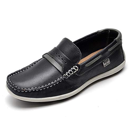 Mocassim Infantojunvenil Couro Legítimo Soft Bertioga Império Kids - Bg-7651 - Preto (32)