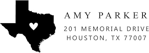 Miniatura 2 de Texas Map Return Address Stamp Self-Inking, 1 x 2.5 inches