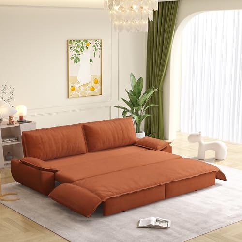 KEIKI 73.2" Queen Size Pull Out Sofa Bed, 3-in-1