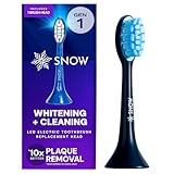 Snow Replacement Head for LED Electric Toothbrush - Replacement Head with Soft Bristles - Blue LED Light & Sonic Technology for Whitening Teeth - Easy Replacement Heads for Rechargeable Toothbrush