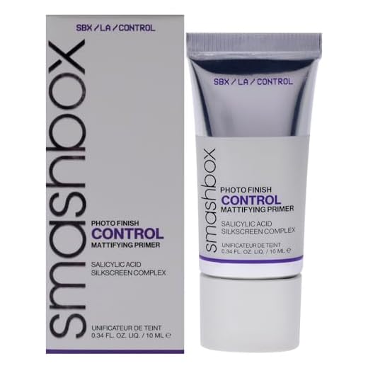 smashbox Primer Mattifying Primer per foto Finish Control per donne 0,34 oz Primer, bianco grezzo