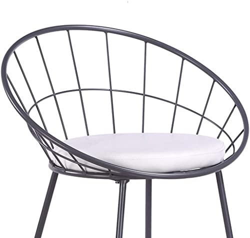 Ac Pacific ACBS37-29-GREY-N Nordic 30 Inch Modern Industrial Metal Bar Stools, Comfortable Faux Leather Seat Pad, Durable Steel Frame, Versatile Indoor Barstool thumb #8