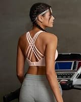 RUNNING GIRL Sports Bras for Women,Crisscross Back High Impact Sports Bra with Hook Closure Workout Supportive Bra(WX3175 Flush Pink M) — image 4