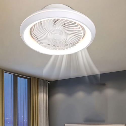 Gonetre Ventiladores de Techo con Luces y Luces Remotas, Luces de Ventilador para el Dormitorio, Ventilador de Techo Cerrado con Luz LED de 6 Velocidades de Ventilador de Techo Dimmable
