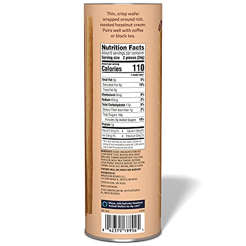 Image of Amazon Brand, Aplenty Hazelnut Rolled Wafers, 5 Oz (Pack of 2)