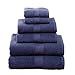 6 Piece Towel Set, Navy Blue