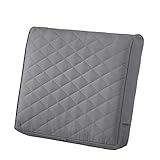 Classic Accessories Montlake FadeSafe Water-Resistant 21 x 20 x 4 Inch Wide Back Patio Quilted Lounge Cushion, Grey