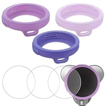 Stethoscope Protection Kit Compatible with EKO Core 500, 3 2.5D Tempered Glass Screen Protectors & 3 Stethoscope Chestpiece Cover, Compatible with EKO Core 500, Dustproof, 9H Purple