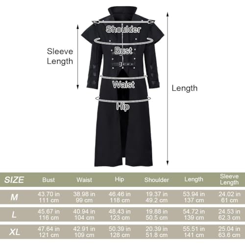 Veste queue-de-pie médiévale gothique idéale pour vos soirées d'halloween et cosplay