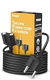 FEDUS Long 1.5m 22AWG Male to Female 2 Pin Power Extension Cord Wire, 6amp Indoor Outdoor Power Cord Extension Electrical Extender Power Cable for appliances, Electronics, and Power Tools.