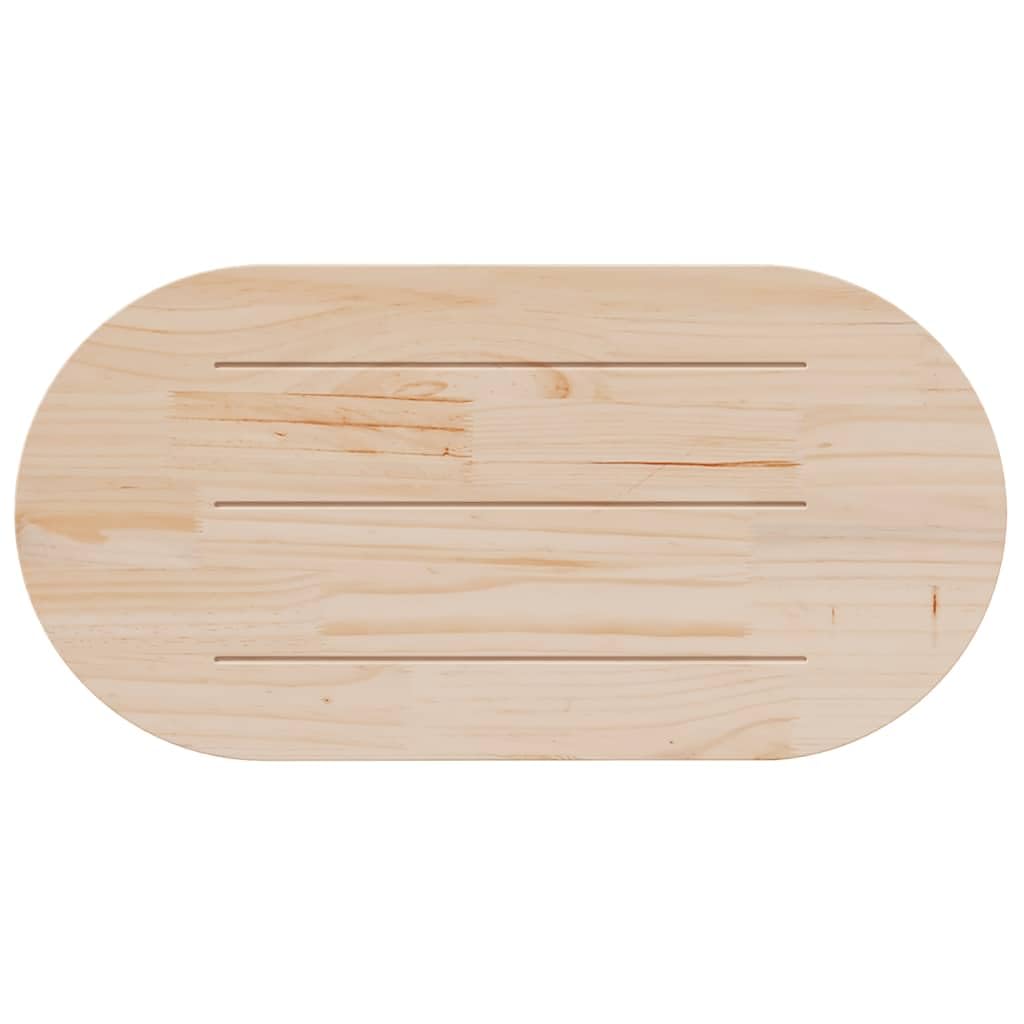 Genérico Tablero de Mesa Ovalado de Madera Maciza de Pino 100x50x2,5 cm,Mobiliario,Accesorios para mesas,Tableros para mesas,824360