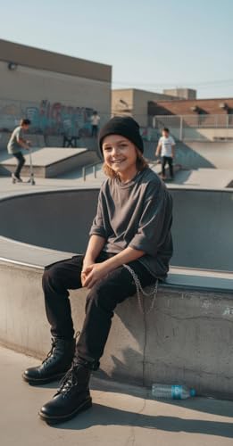 Mesinsefra Boys' Elastic Waist Cargo Pant Camouflage Cotton Casual Multi-Pockets Pull-On Pants3