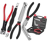 【37960 Wide Application】The automotive electrical disconnect pliers are universal and is compatible with all vehicles. Suitable for a wide range of locking push tab electrical connectors.Fuel Line Pliers Disconnect Repair Tools for Push Tab Style Plu...