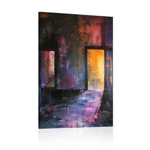 Toile abstraite colorée chambre décoration murale moderne