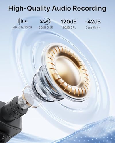 BOYA V30 Kabelloses Lavalier-Mikrofon für iPhone/Android/PC/Laptop mit USB-C-Anschluss, 36H Akkulaufzeit mit Ladehülle, Geräuschunterdrückung, Ansteckmikrofon zum Anstecken, kabelloses Mini-Mikrofon