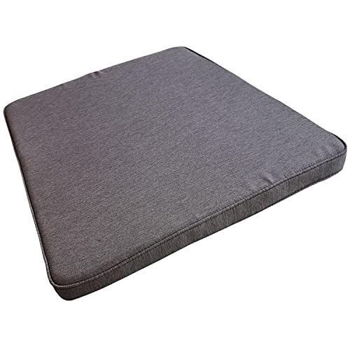 DILUMA | Cojín para Silla de jardín Verona 46 x 44 x 4 cm Taupe | Cómodos Cojines de Asiento Acolchados para sillas de ratán con Funda extraíble Cover