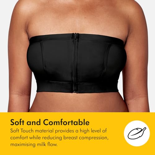Medela Bustier d'expression Mains Libres, Soutien-Gorge d'expression Facile avec extensibilité adaptative pour Un Confort Maximal et Un débit de Lait Facile