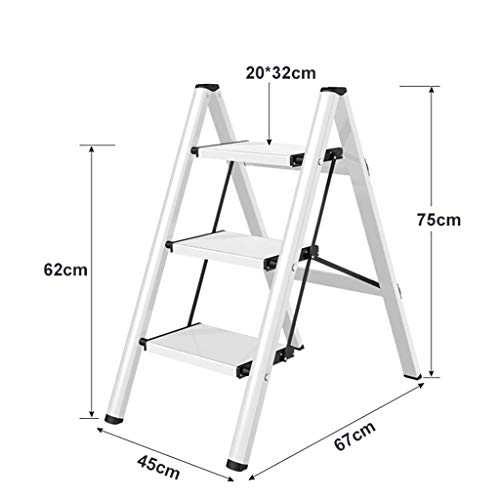 HAPPLiGNLY Home Step Stools,Step Stool | Stair Chair Seats | Portable Flower Rack | 3-Step Ladder Chair | Multifunctional Folding Chair | Fold up Library/Kitchen/Office Steps,A,C