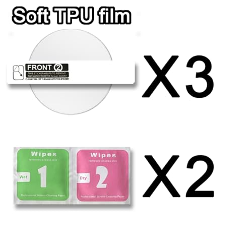 Ocdin Blancpain X Swatch Premium Screen Protector Watch Protective Film Set Anti Scratch Crystal Soft Cover Film and Tempered Back Film(3 TPU)