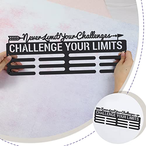 SUPERDANT Sports Medal Hangers Inspirational Quote Medal Holder Challenge Your Limits Medals Displays Metal Medals Hanger Gifts for Family Housewarming Sportsmen - Image 3