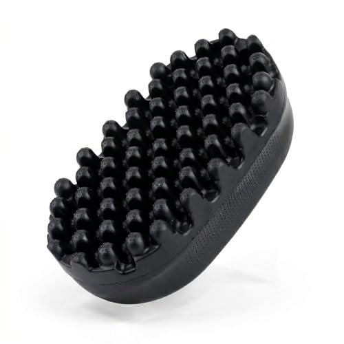 shuielai Large Size Black Rubber Curling Hair Brush Premium Twist Tool for Afro Curly Coiled 4C Hair Quick Easy Styling