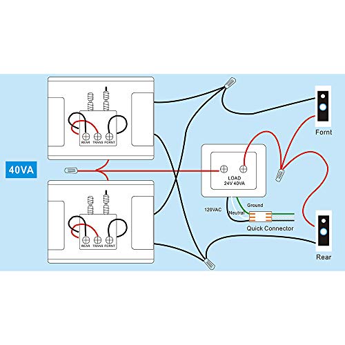 24V 40Va Thermostat And Doorbell Transformer, Power Supply Compatible With Nest, Ecobee, Sensi And Honeywell Thermostat, Nest Hello Doorbell And All Versions Of Ring Doorbell #TOP5