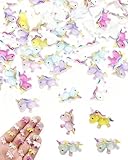 HUVZOR 100 mini figuras de caballos arcoíris de resina, caballos arcoíris de resina, accesorios para muñecas en miniatura DIY, regalos de Navidad perfectos para familiares y amigos.