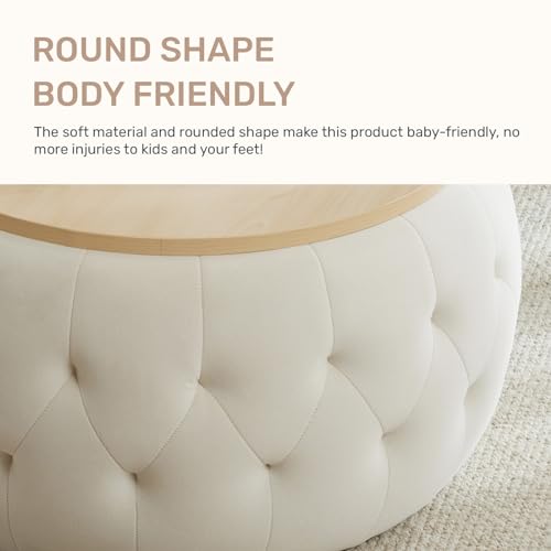 Iwmh STORAGE OTTOMAN-01 Round Storage Ottoman Coffee Table thumb #7