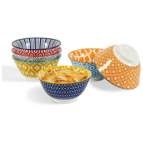 Selamica 4 oz Ceramic Mini Bowl Set Cover