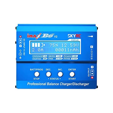 Tenlacum iMAX B6 V2 60W 6A Multi-functional Balance Charger/Discharger for LiPo Lilon LiFe LiHV NiCd NiMh Pb Compatible with DJI Mavic Inspire Intelligent Battery Cover